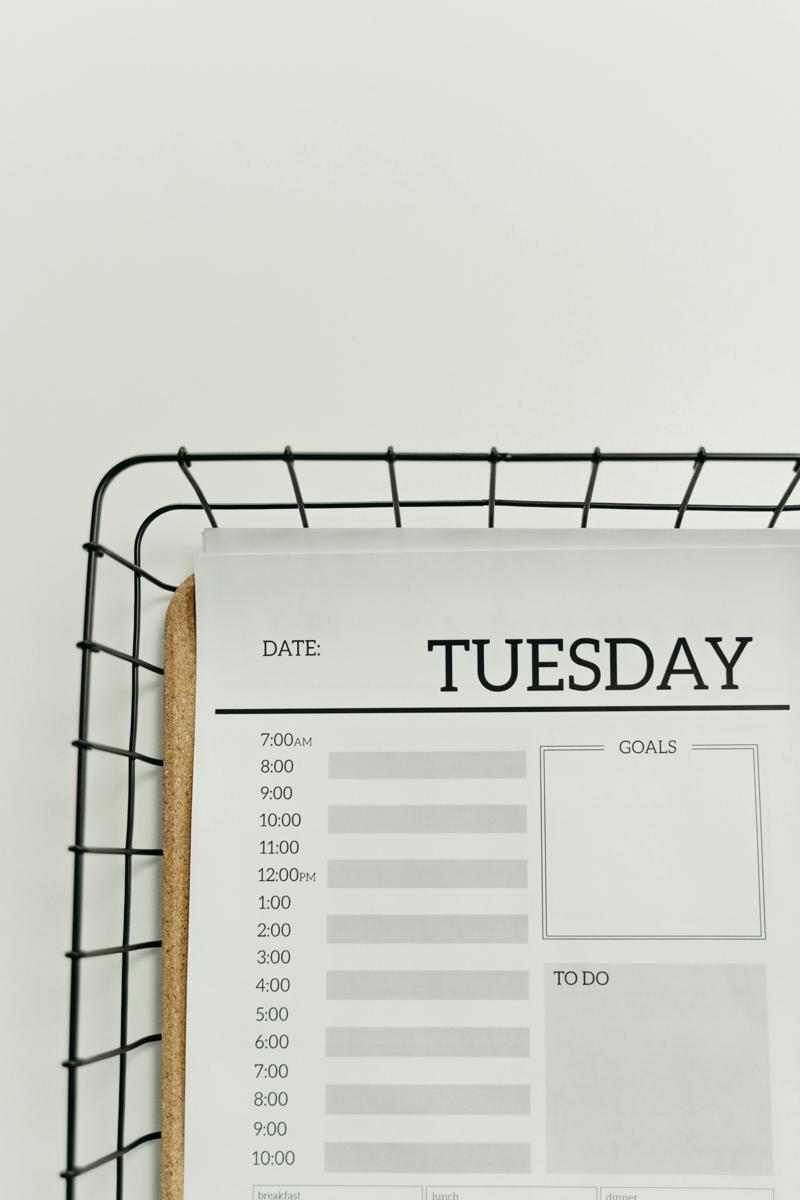 Daily schedule