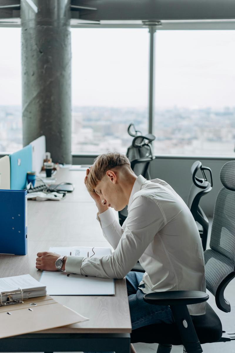 Stressed person
